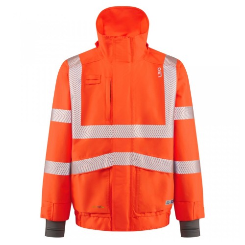Leo Workwear Dartmoor Class 3 Hi-Vis Orange Bomber Jacket Leo Workwear Dartmoor Class 3 Hi-Vis Orange Bomber Jacket